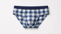 Olaf Benz RED2609 Mini String, blue check flat lay (illustration)